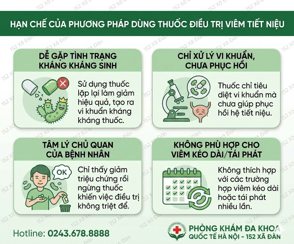 Điều trị bệnh viêm tiết niệu bằng phương pháp Đông Tây y kết hợp tại Đa khoa Quốc tế Hà Nội
